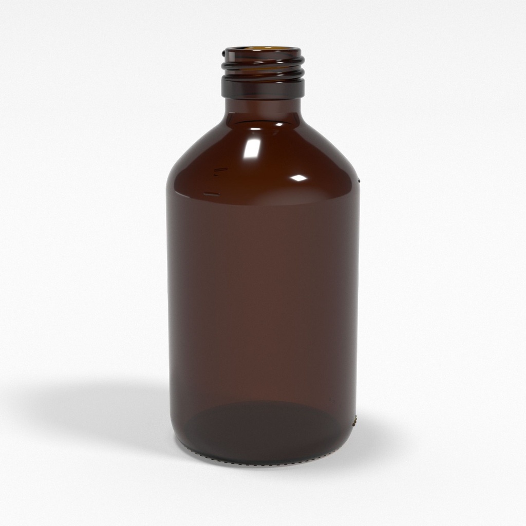Braunglasflasche 100ml PP28 - Apothekerflasche