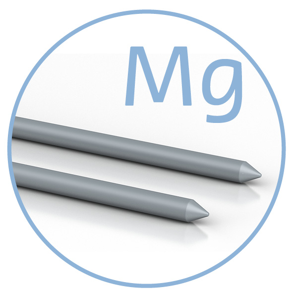 Colloimed Magnesium-Elektroden Mg – Ø 3 mm, Länge 80 mm (Paar)