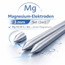 Magnesium-Elektroden (99,99 %) – Ø 3 mm angespitzt (Paar)