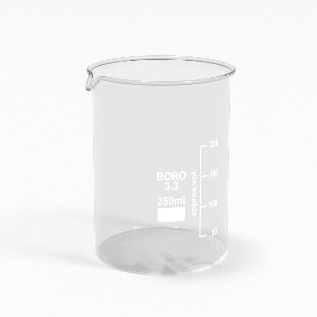 Becherglas 250ml mit Teilung und Ausguss Low