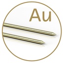 Gold-Elektroden Au 99,99 % 1mm in 55/80/100mm mit 2mm Adapter