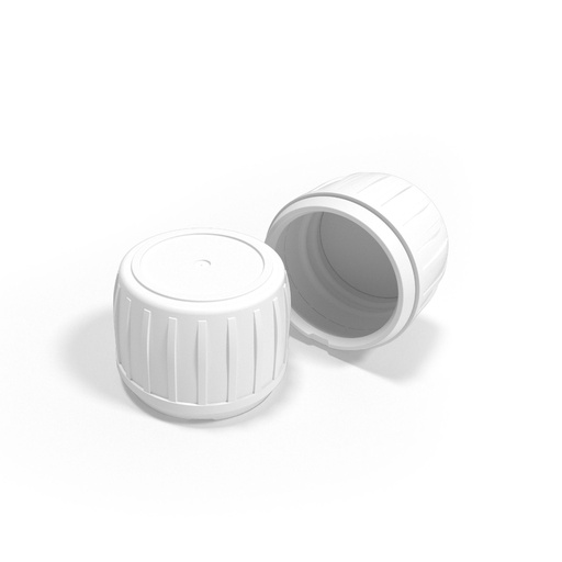 [BG0KP28] Kapsel für Braunglasflasche PP28 Weiß