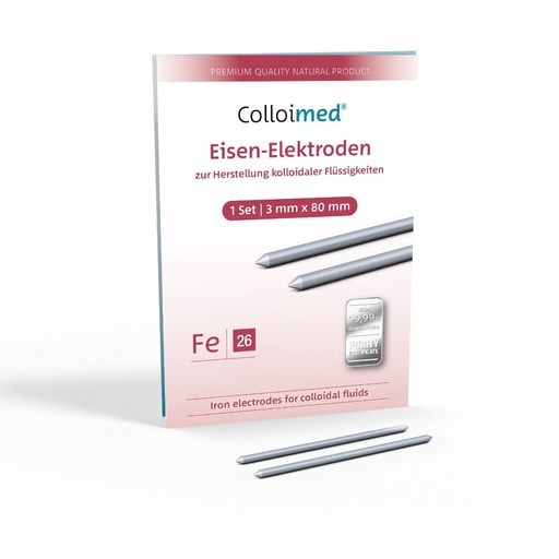 [M11008] Colloimed Eisen-Elektroden Fe – Ø 3 mm, Länge 80 mm (Paar)