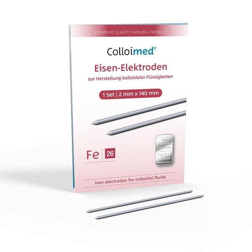 [M21031] Colloimed Eisen-Elektroden Fe – Ø 2 mm, Länge 140 mm (Paar)