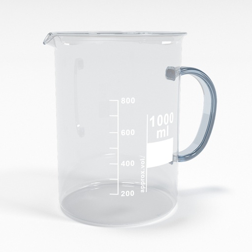 [BGH1000] Becherglas 1000ml Teilung und Ausguss - Henkel