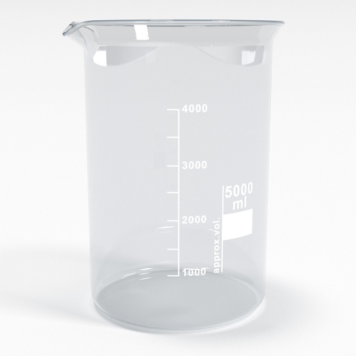 [BGB5000L] Becherglas 5000ml (5L) Teilung und Ausguss Low