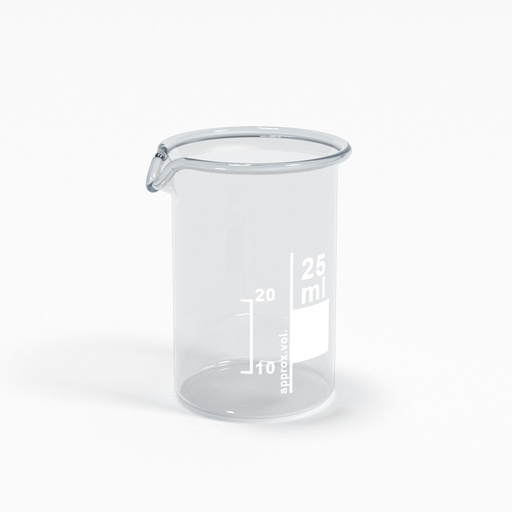 [BGB0025T] Becherglas 25ml mit Teilung und Ausguss Tall