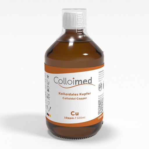 Colloimed Kolloidales Kupfer 10 ppm | Hochvolt-Verfahren