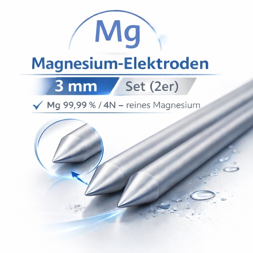 Colloimed Magnesium-Elektroden (Mg 99,99 %), 3 mm Ø, angespitzt (Paar)