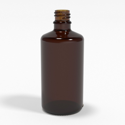 [BGF0101] Braunglasflasche 100ml DIN18 - für Kolloide & Öle