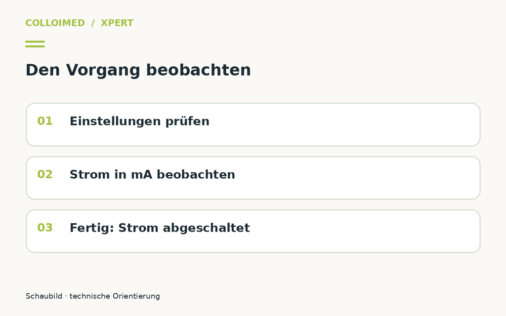Xpert-Herstellung starten, beobachten und beenden